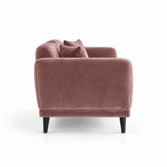 Sofa Đôi Lounge - Nhung Hồng Dusty