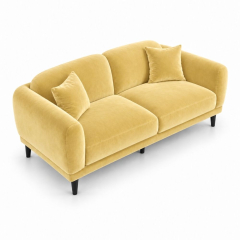 Sofa Đôi Lounge - Nhung Vàng Bơ