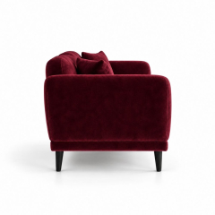 Sofa Đôi Lounge - Nhung Đỏ Burgundy