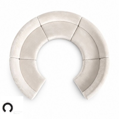 Sofa Móng Ngựa 5 Module Lưng Lớn