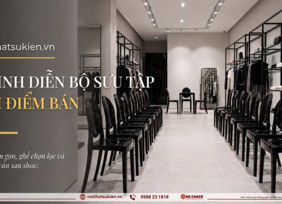 Nội thất & sàn diễn gọn cho trình diễn bộ sưu tập tại điểm bán