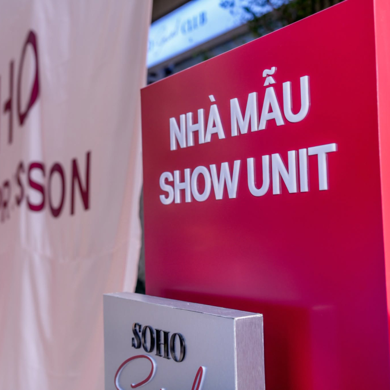 Nội thất khu sự kiện SOHO Social Club — Ra mắt nhà mẫu, The Global City, TP Thủ Đức