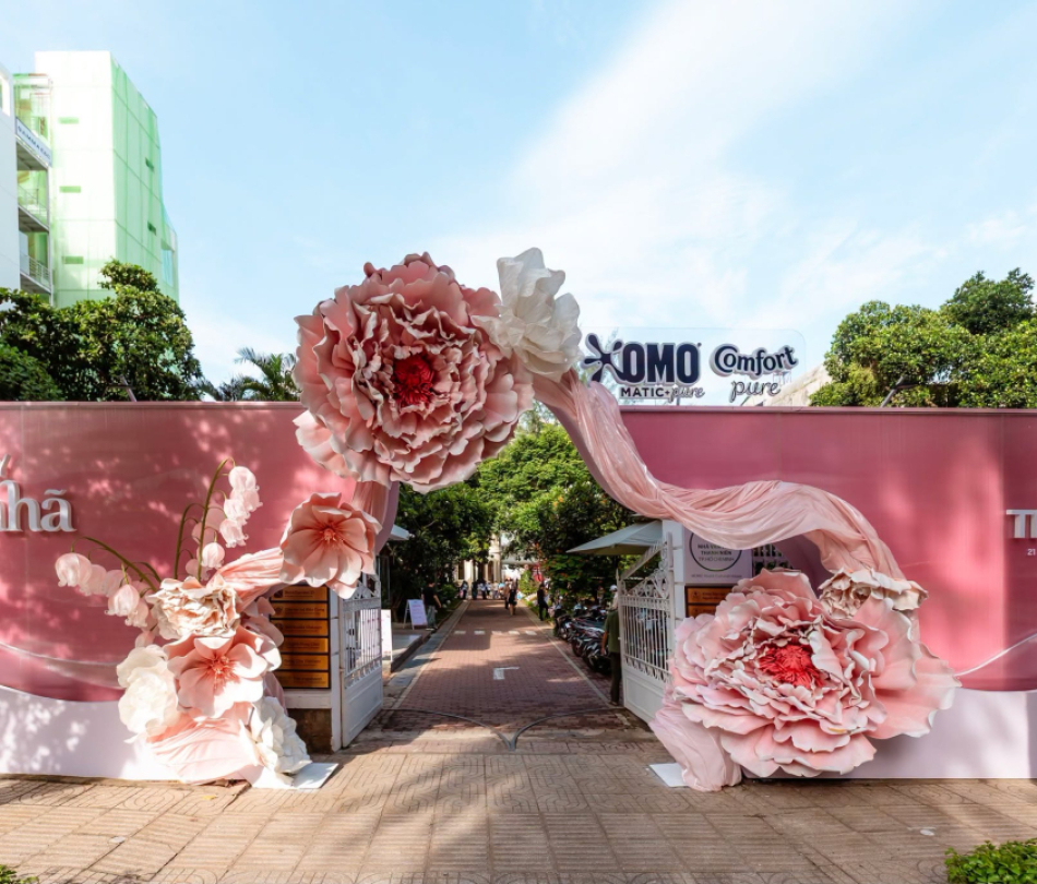 Nội thất khu sự kiện OMO x Comfort — Một Ngày Thanh Nhã, Nhà Văn hóa Thanh Niên, TP.HCM