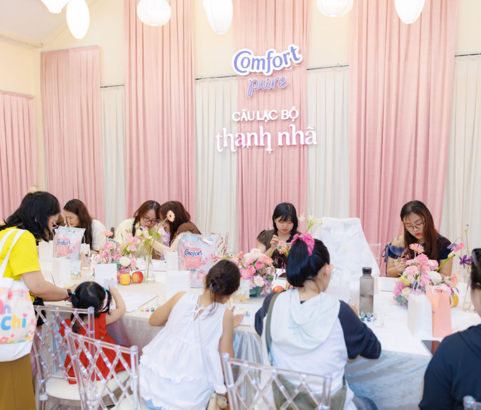 Nội thất khu sự kiện OMO x Comfort — Một Ngày Thanh Nhã, Nhà Văn hóa Thanh Niên, TP.HCM