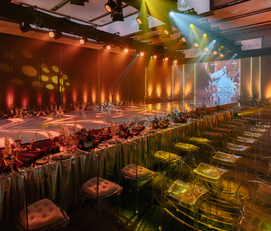 Nội Thất Khu Gala Fashion Show Cưới Wedding Symphony 2025 — Hilton Saigon, TP.HCM