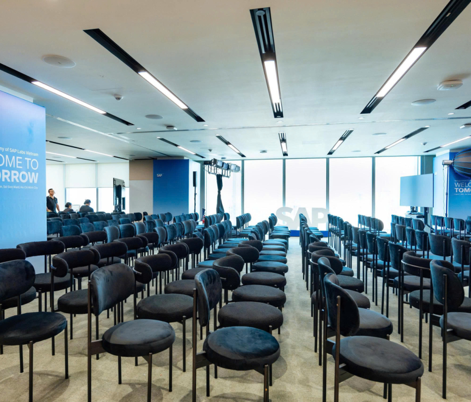 Nội thất khu sự kiện SAP Labs Vietnam — Lễ khánh thành, The Nexus Tower, Quận 1, TP.HCM