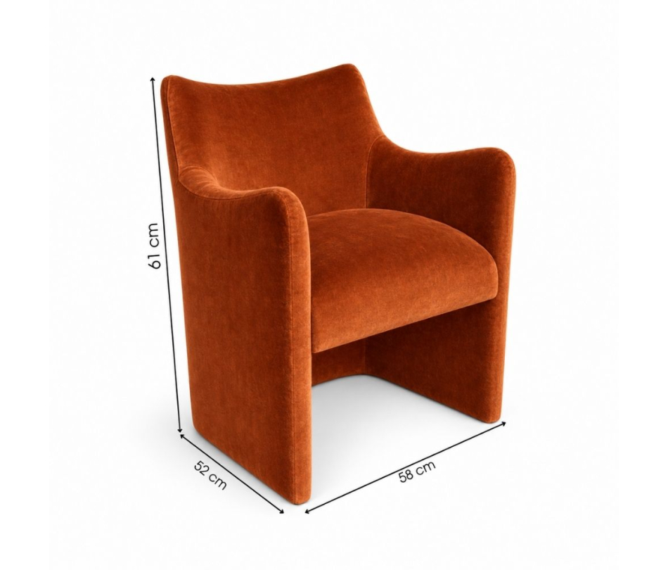 Ghế Sofa Muse - Nhung Cam Đất