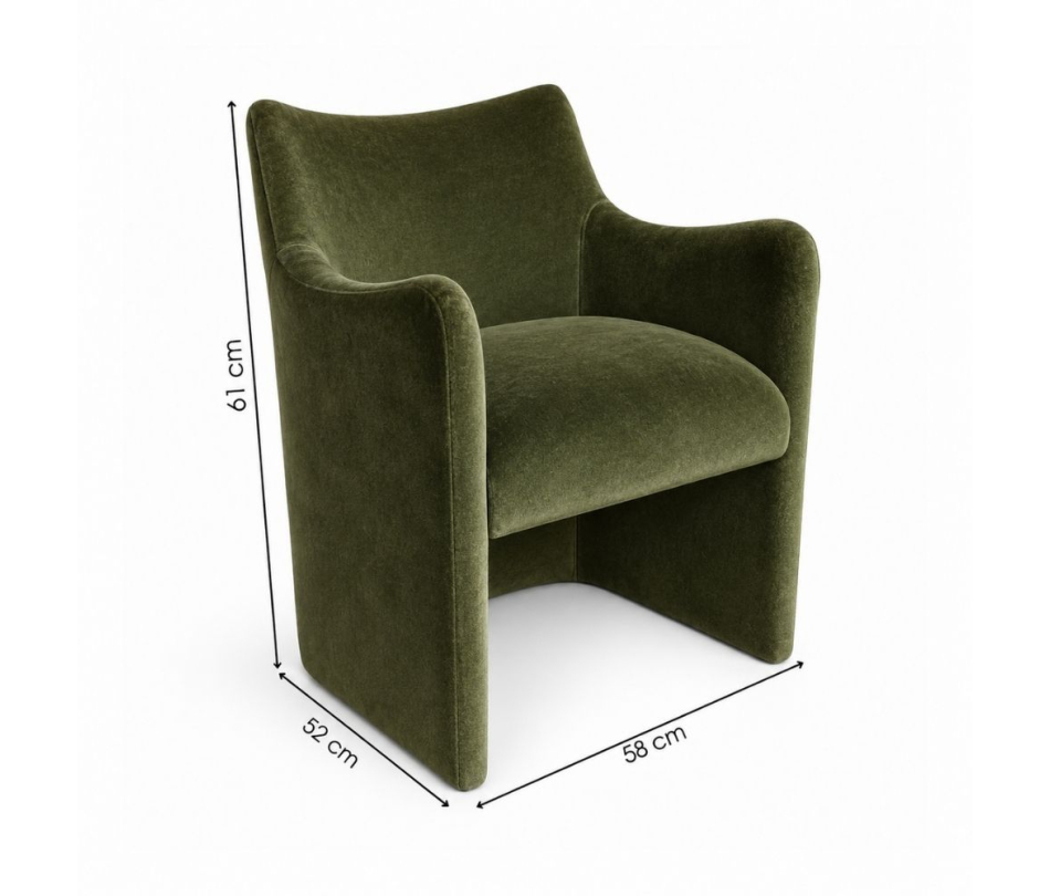 Ghế Sofa Muse - Nhung Xanh Olive