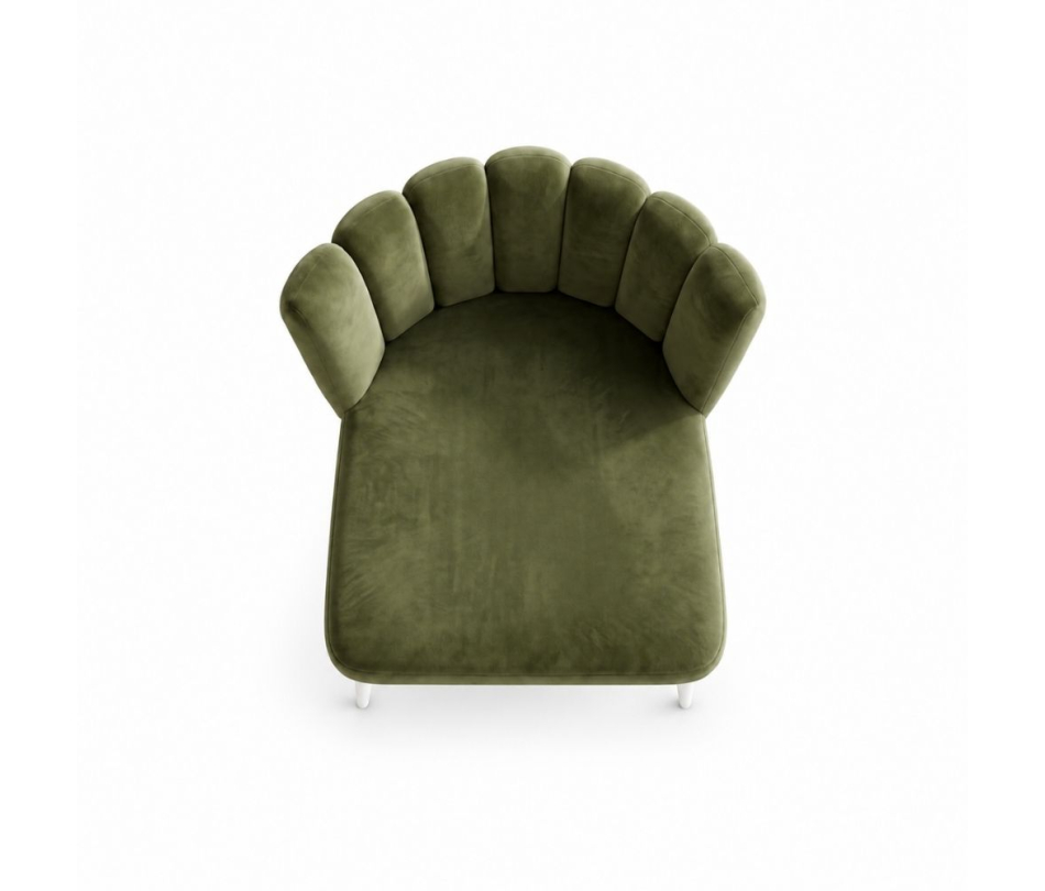 Ghế Nệm Vải Tulip - Xanh Olive