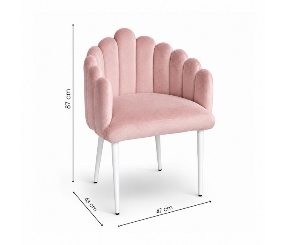 Ghế Bloom Armchair - Nhung Hồng Đào