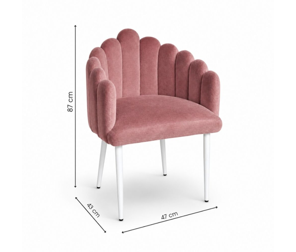 Ghế Bloom Armchair - Nhung Hồng Dusty