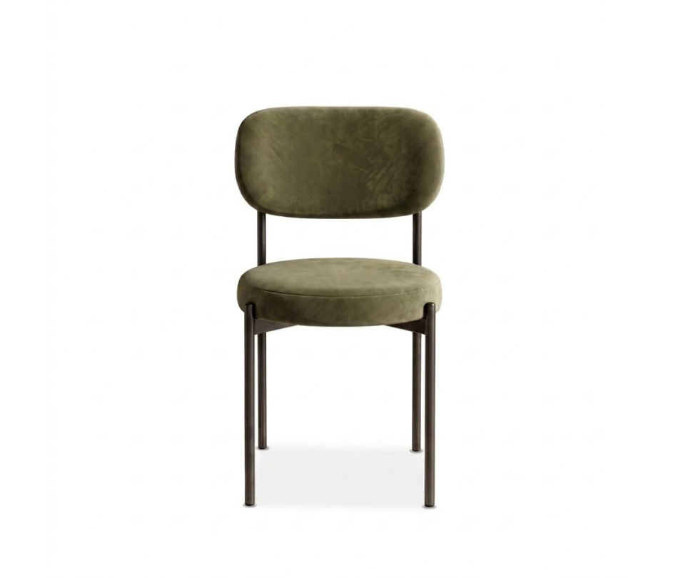 Ghế Velvet Khung Đen - Nhung Xanh Olive
