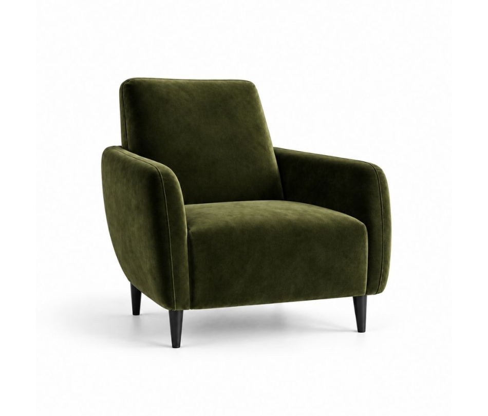 Ghế Sofa Armchair VIP - Nhung Xanh Olive