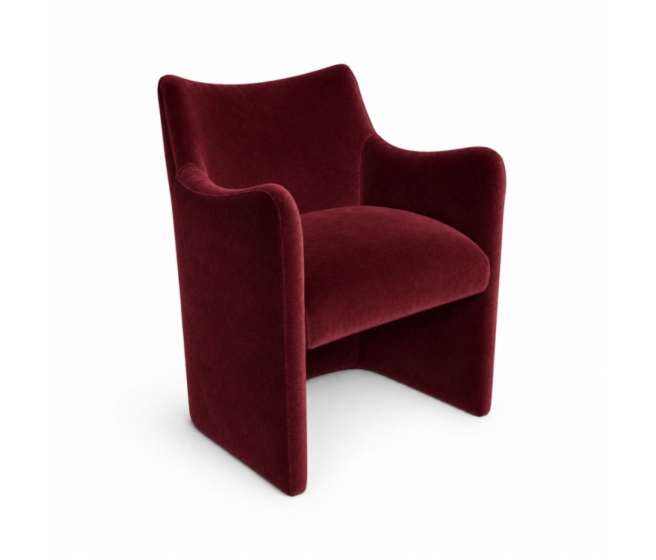 Ghế Sofa Muse - Nhung Đỏ Burgundy