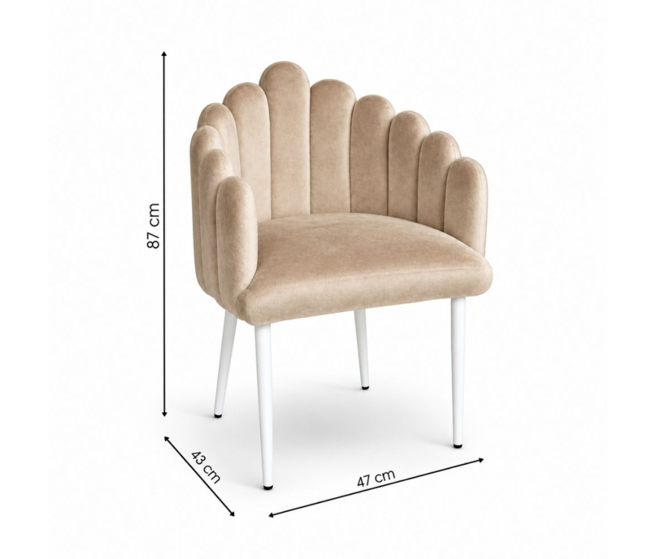 Ghế Bloom Armchair - Nhung Champagne
