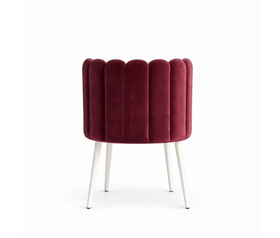 Ghế Nệm Vải Tulip - Đỏ Burgundy