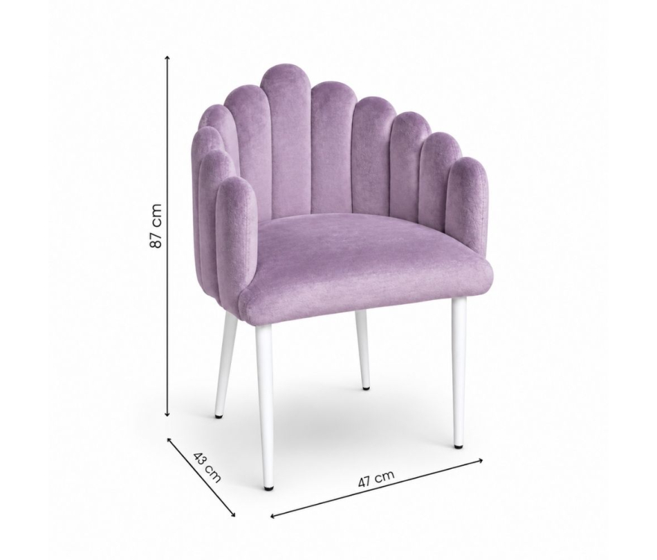Ghế Bloom Armchair - Nhung Tím Lilac