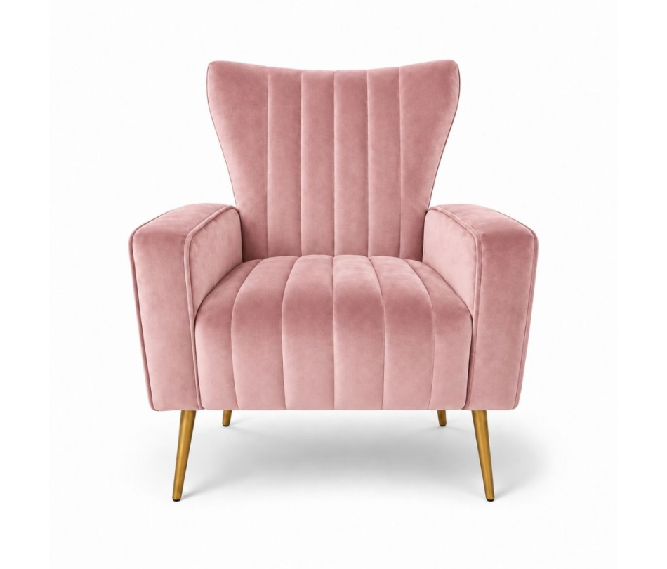 Ghế Sofa Armchair Aria - Nhung Hồng Đào