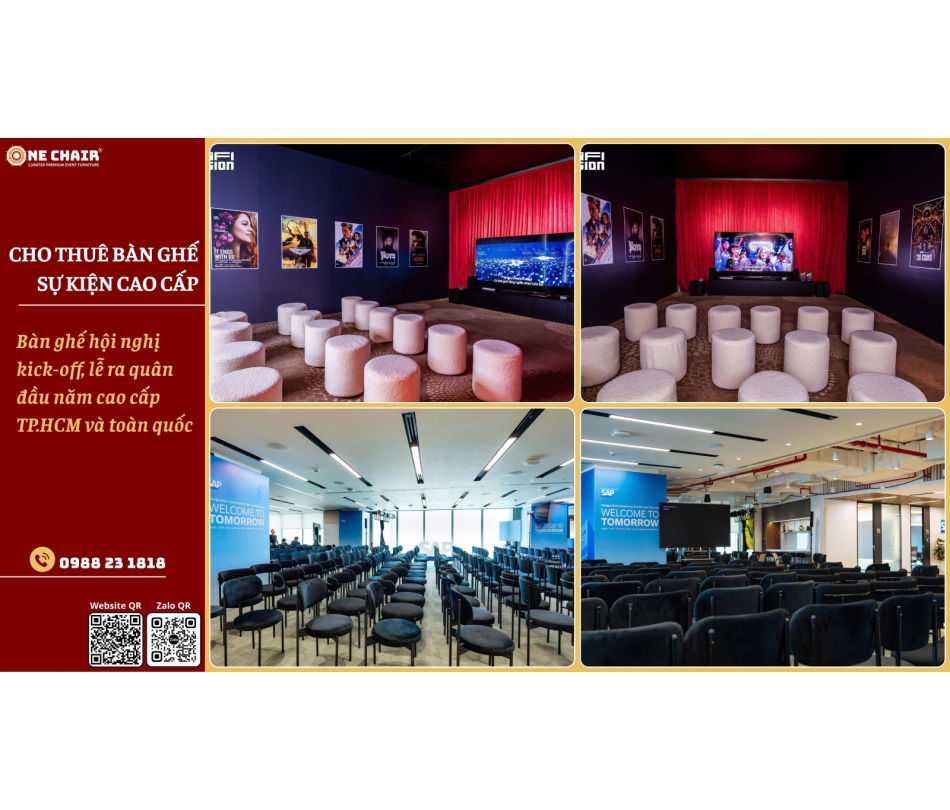 Cho thuê bàn ghế hội nghị kick-off, lễ ra quân đầu năm cao cấp — TP.HCM và toàn quốc