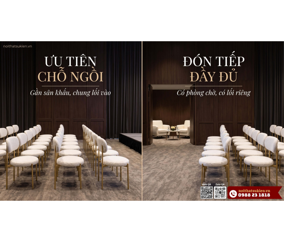 Khu VIP sự kiện là gì? VIP, VVIP, CIP khác nhau thế nào và cách bố trí khu VIP, phòng chờ VIP