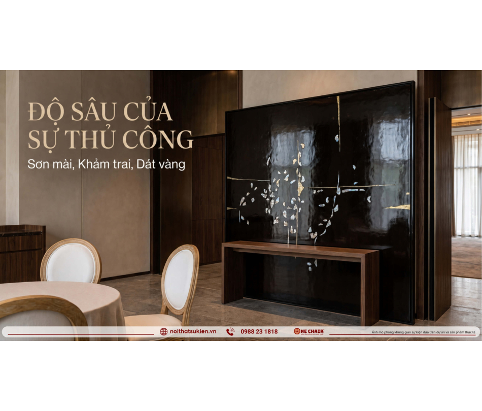 Sơn mài và bình phong Việt vào sự kiện cao cấp: điểm nhấn di sản hay đồ giả rẻ tiền?