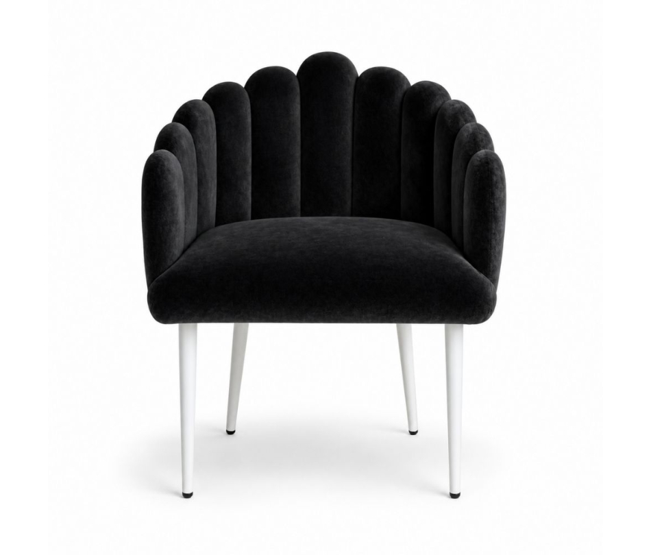 Ghế Bloom Armchair - Nhung Đen