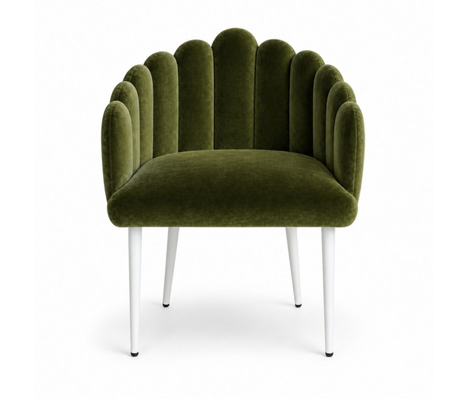 Ghế Bloom Armchair - Nhung Xanh Olive