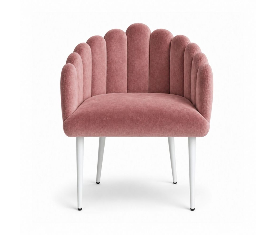 Ghế Bloom Armchair - Nhung Hồng Dusty
