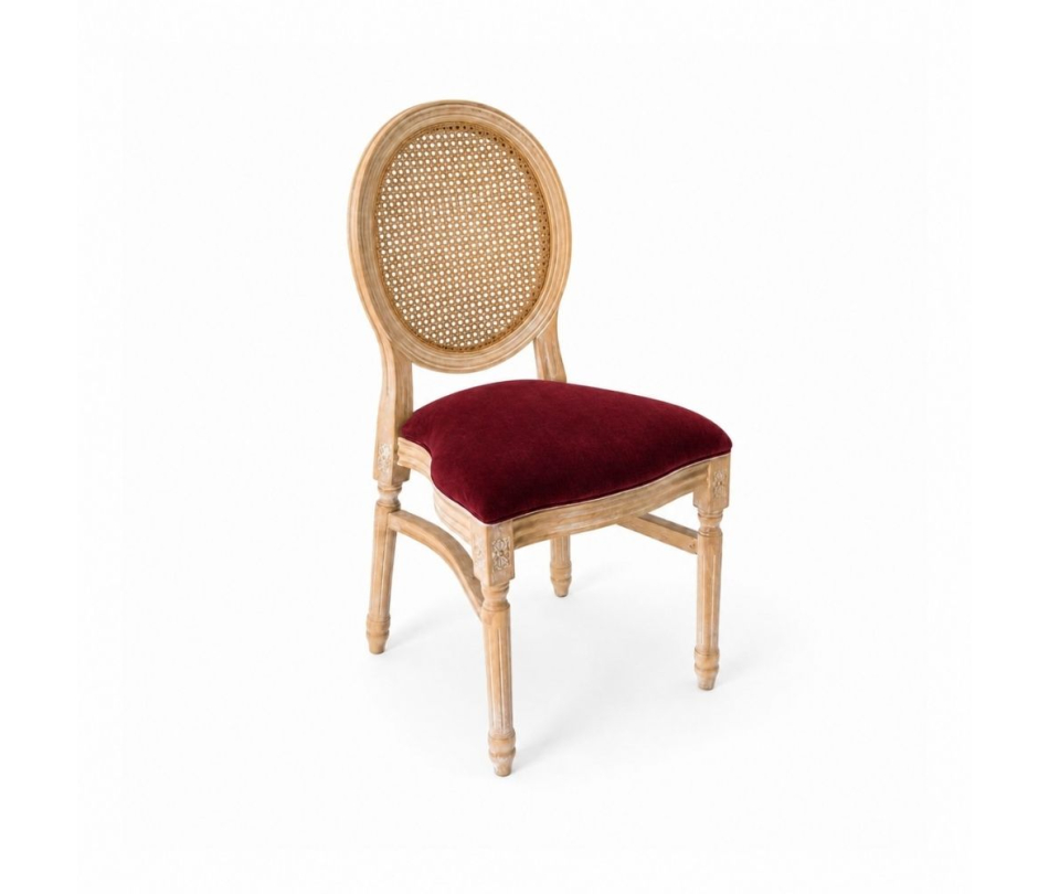 Ghế Louis XVI Lưng Mây - Nệm Màu