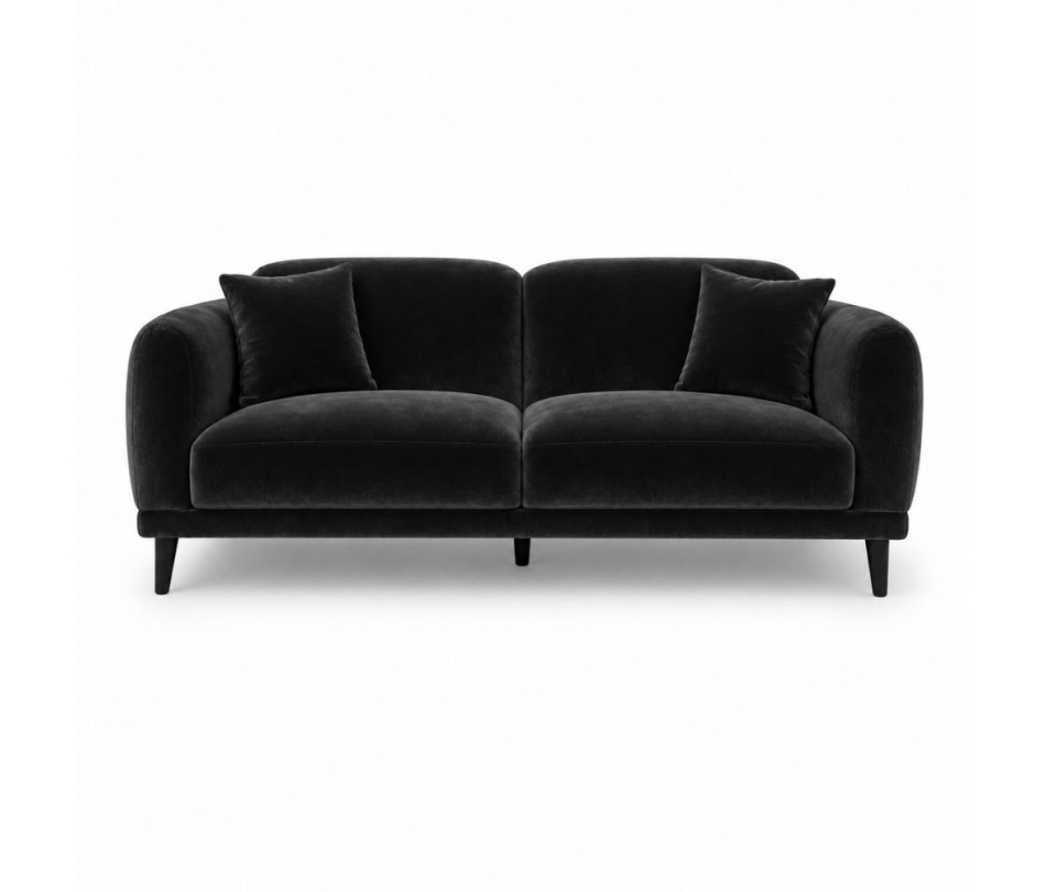 Sofa Đôi Lounge - Nhung Đen