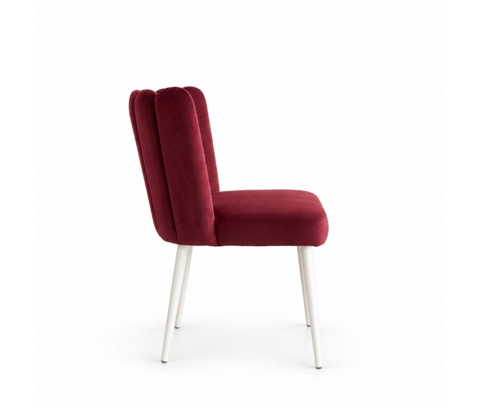 Ghế Nệm Vải Tulip - Đỏ Burgundy