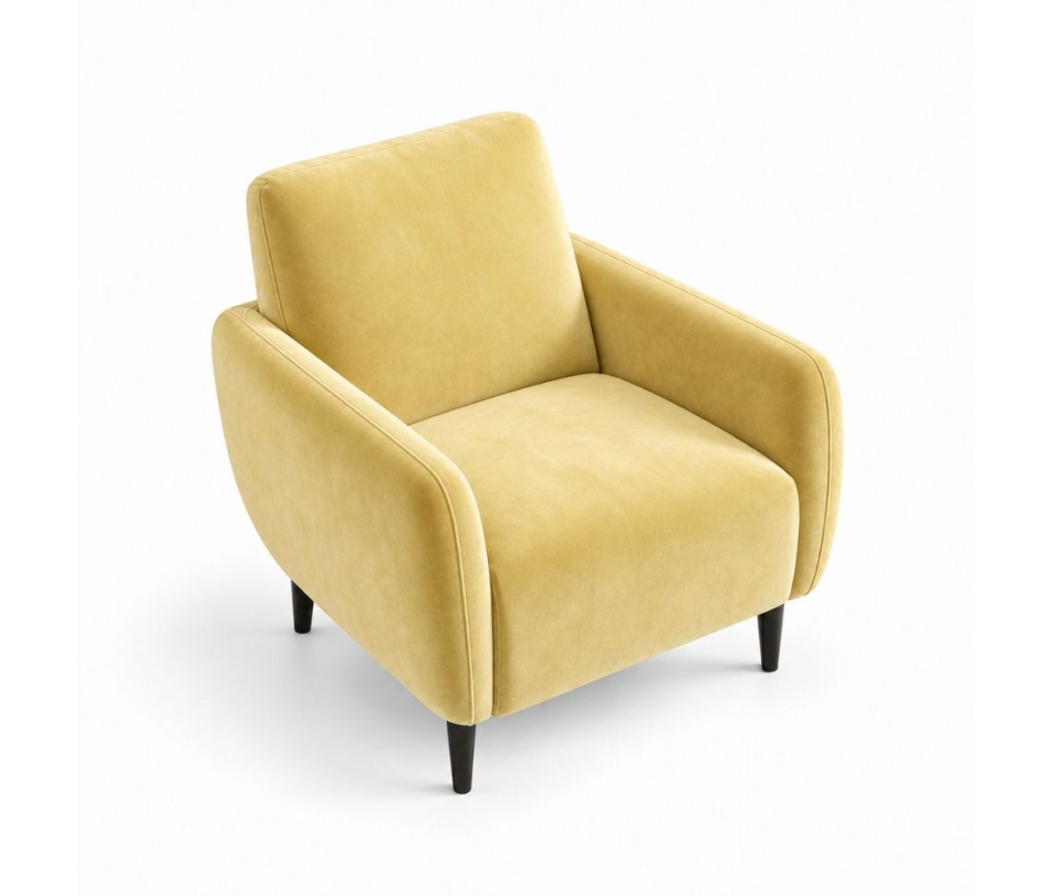 Ghế Sofa Armchair VIP - Nhung Vàng Bơ