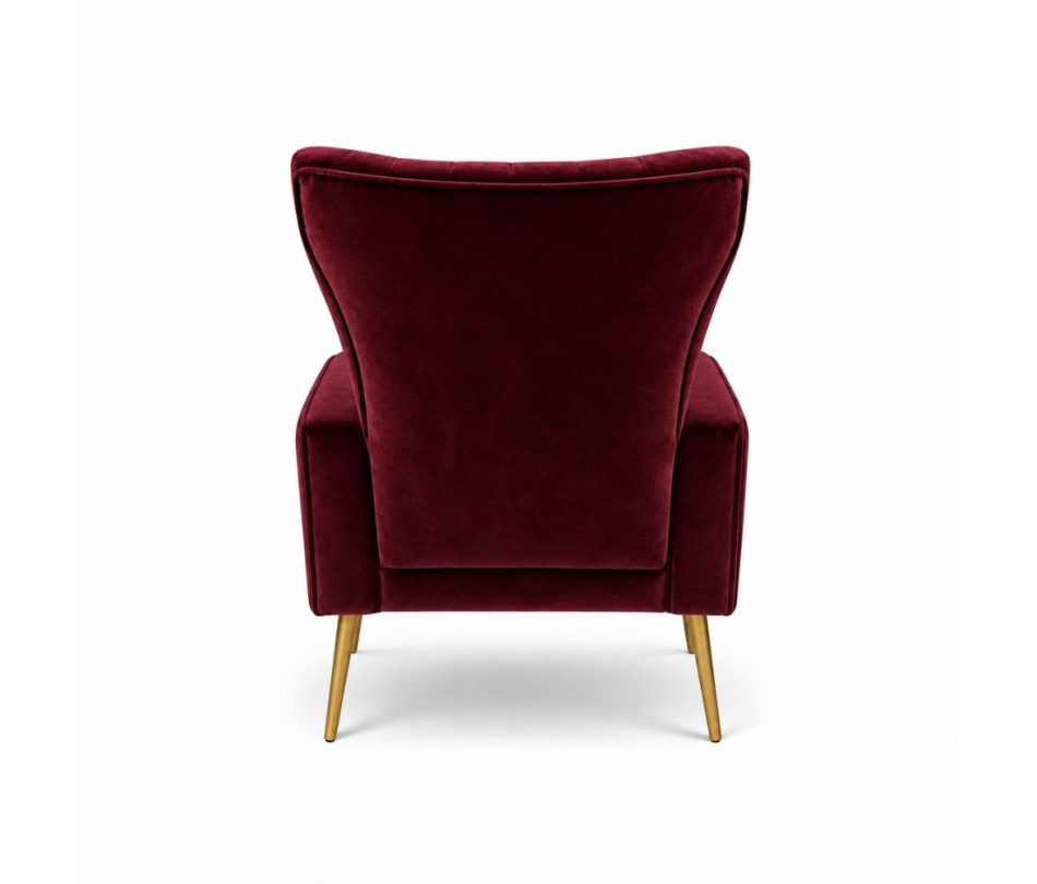 Ghế Sofa Armchair Aria - Nhung Đỏ Burgundy