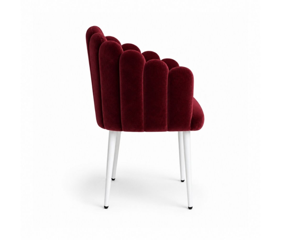 Ghế Bloom Armchair - Nhung Đỏ Burgundy