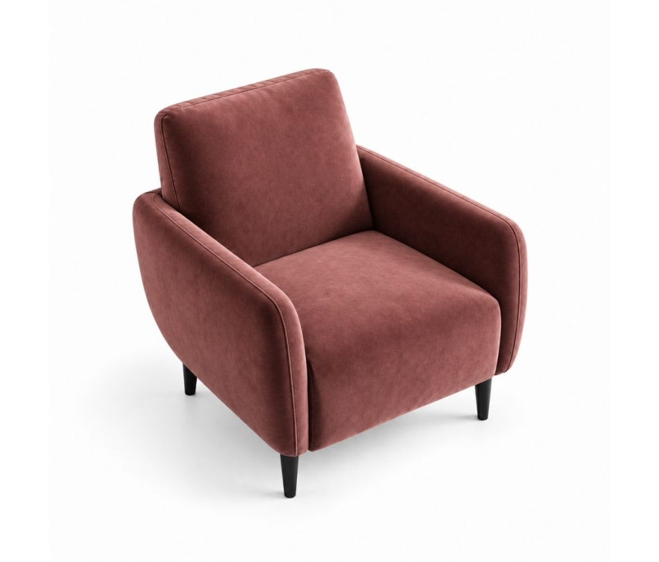 Ghế Sofa Armchair VIP - Nhung Hồng Dusty