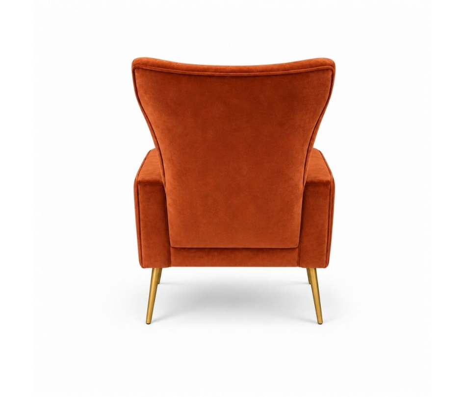 Ghế Sofa Armchair Aria - Nhung Cam Đất