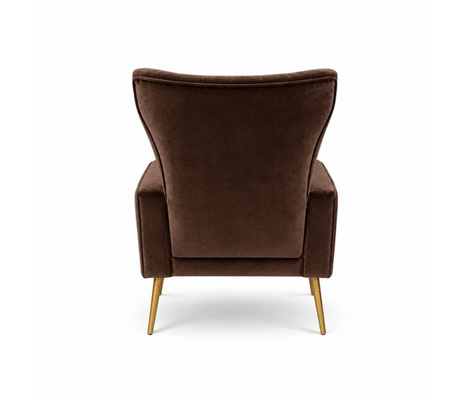 Ghế Sofa Armchair Aria - Nhung Nâu Chocolate