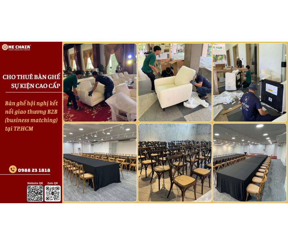 Cho thuê bàn ghế hội nghị kết nối giao thương B2B (business matching) tại TP.HCM