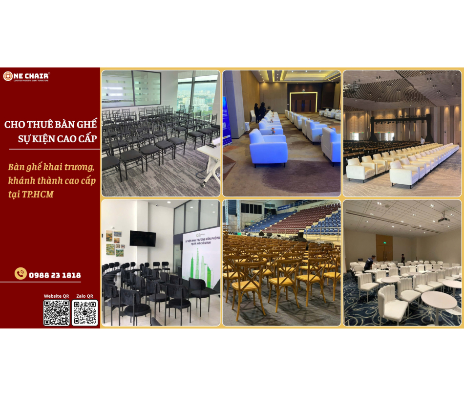 Cho thuê bàn ghế khai trương, khánh thành cao cấp tại TP.HCM