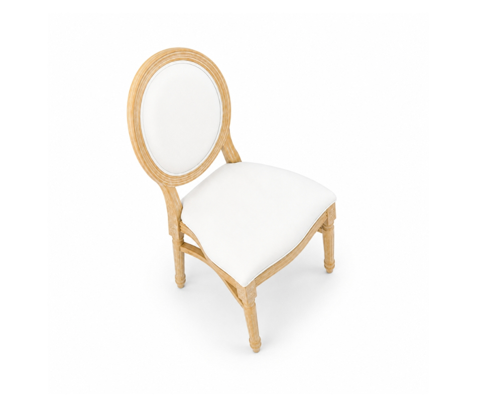 Ghế Louis XVI Lưng Phủ Da 
