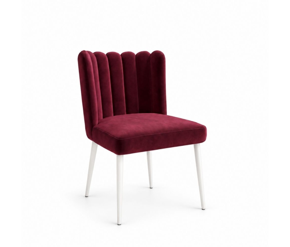 Ghế Nệm Vải Tulip - Đỏ Burgundy