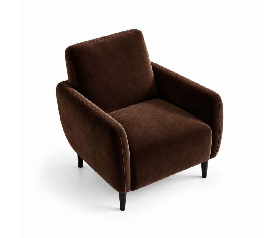 Ghế Sofa Armchair VIP - Nhung Nâu Chocolate