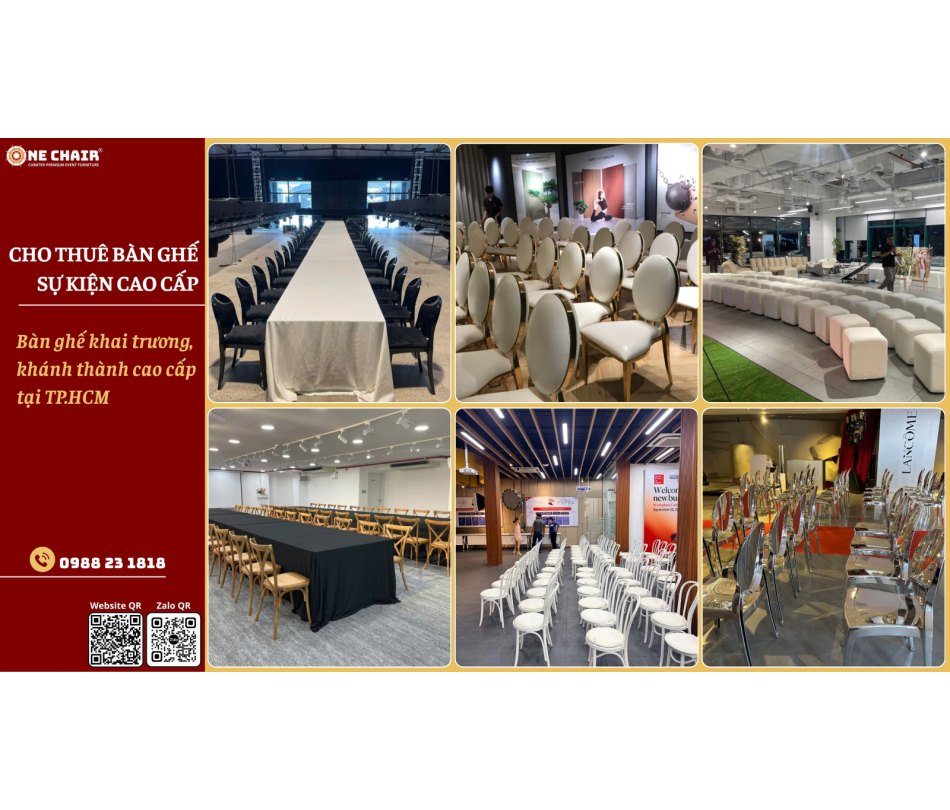 Cho thuê bàn ghế khai trương, khánh thành cao cấp tại TP.HCM