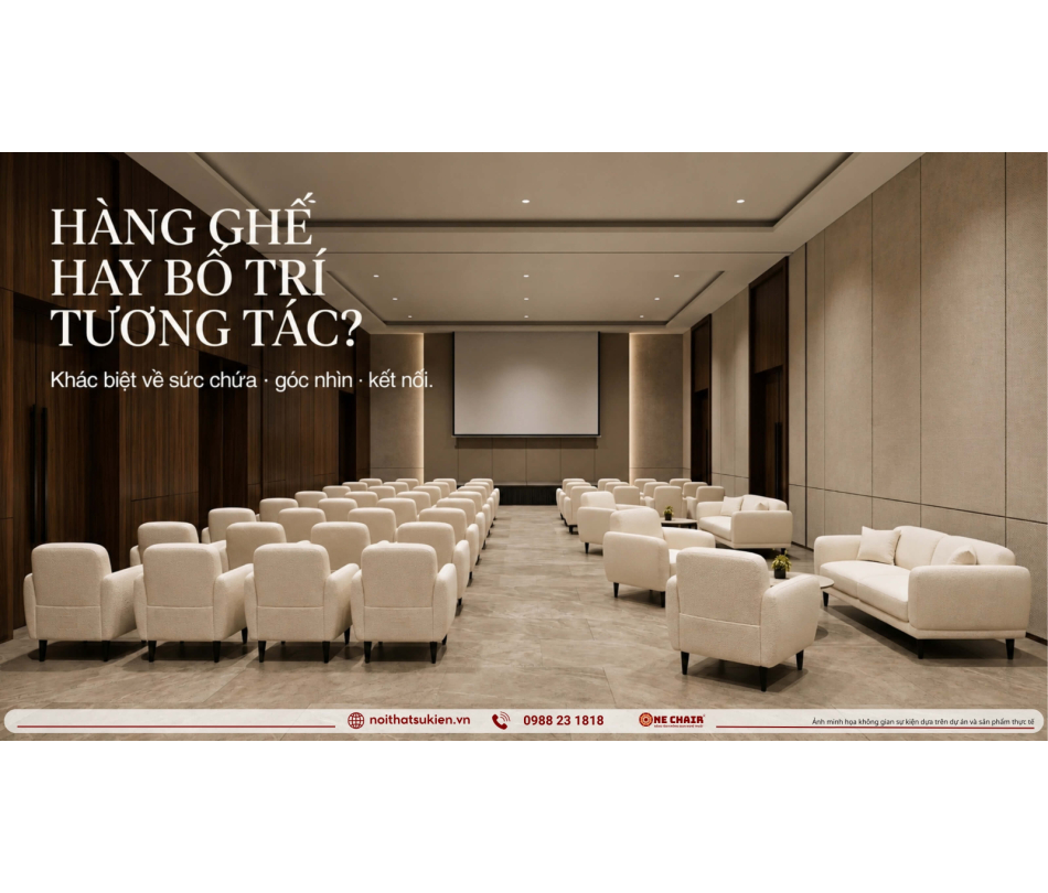 Bỏ hàng ghế khán phòng, chuyển sang lounge tương tác: hợp sự kiện Việt tới đâu?