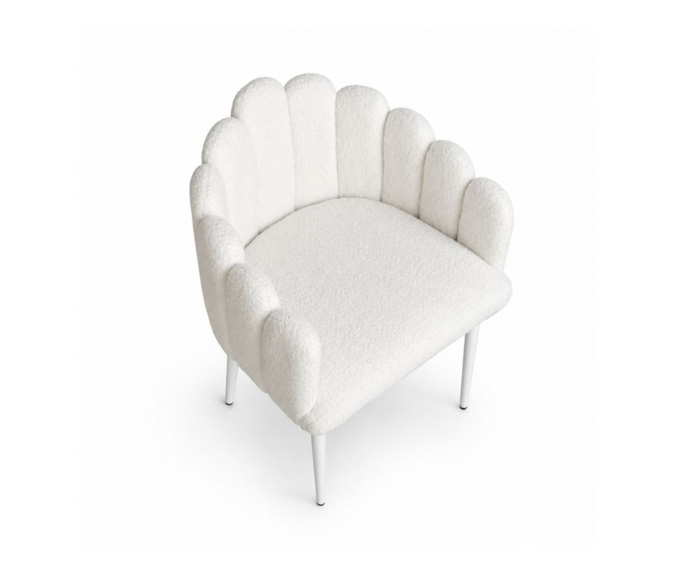 Ghế Bloom Armchair - Bouclé Trắng