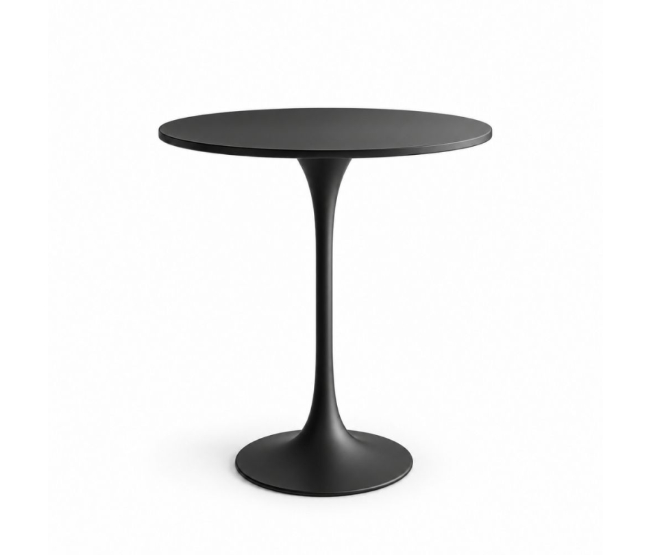 Bàn Tulip 75cm - Đen; Ø80cm