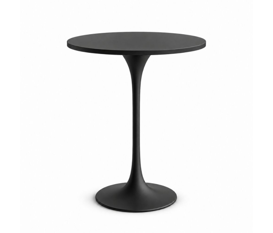 Bàn Bar Tulip 110cm - Đen; Ø80cm