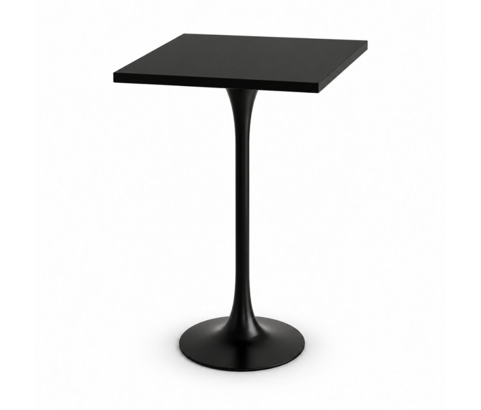 Bàn Bar Tulip Vuông 110cm - Đen 70x70cm