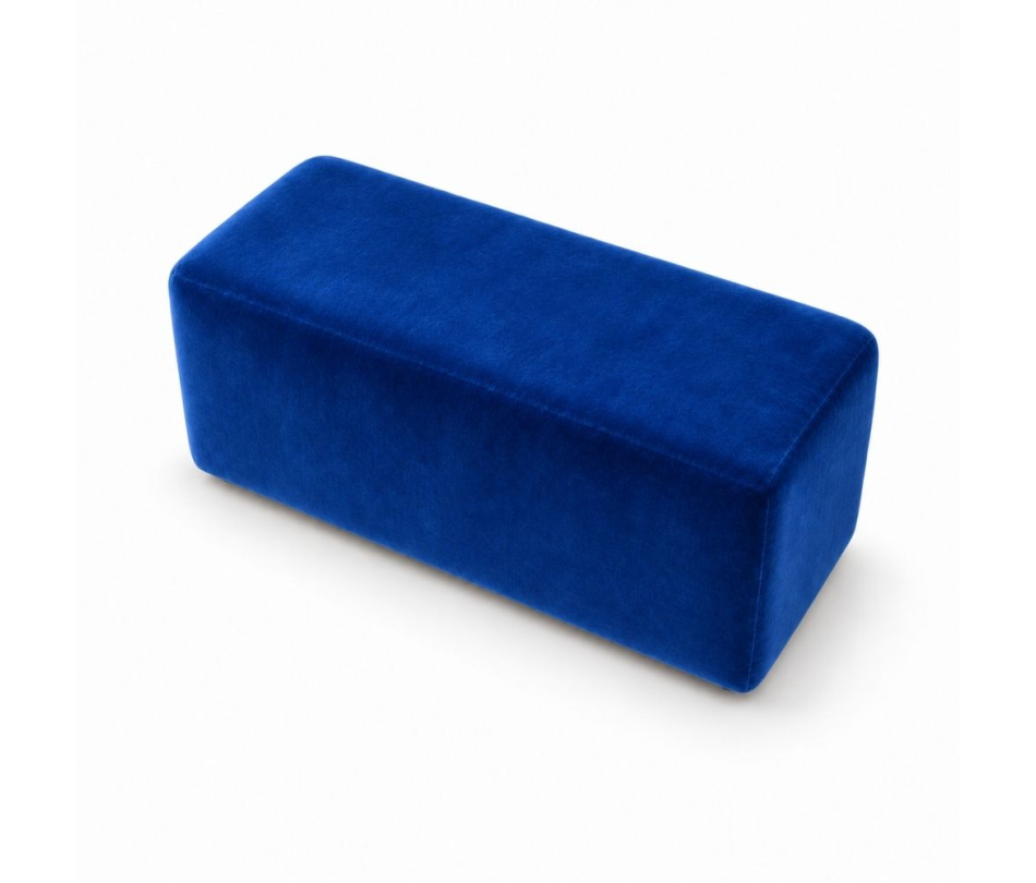 Ghế Bench Dài - Nhung Xanh Cobalt