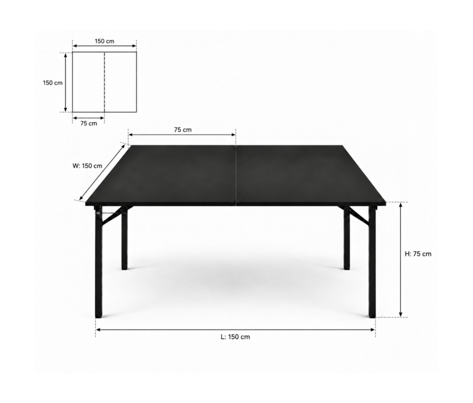 Bàn Sự Kiện Vuông - 150 × 150 cm